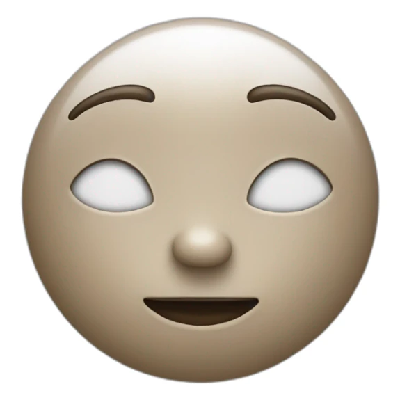 visage qui tient la nouvelle lune sticker