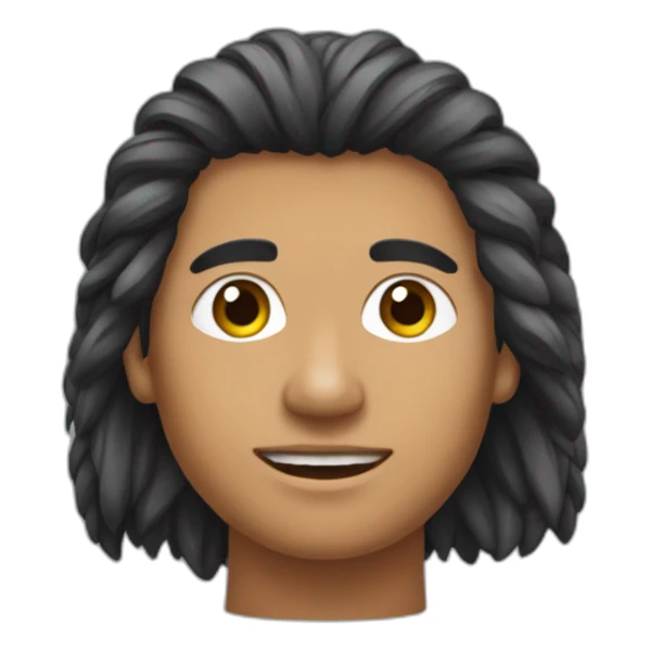 indigena de la amazonia,men,cabelo tigela  sticker