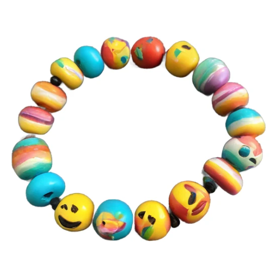 A gorgeous and beautiful colorful clay bead bracelet  sticker