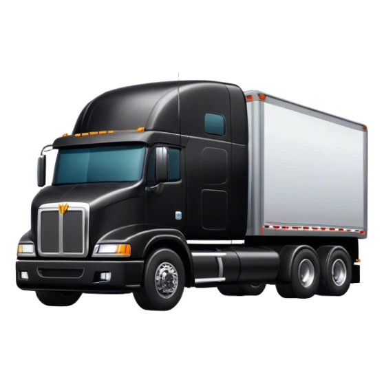 Black cyber Semi truck rear sticker