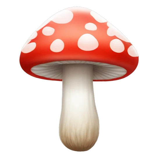 Crystal red and white mushroom  sticker