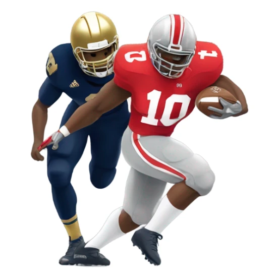 Ohio State buckeye beating a notre dame football player  sticker