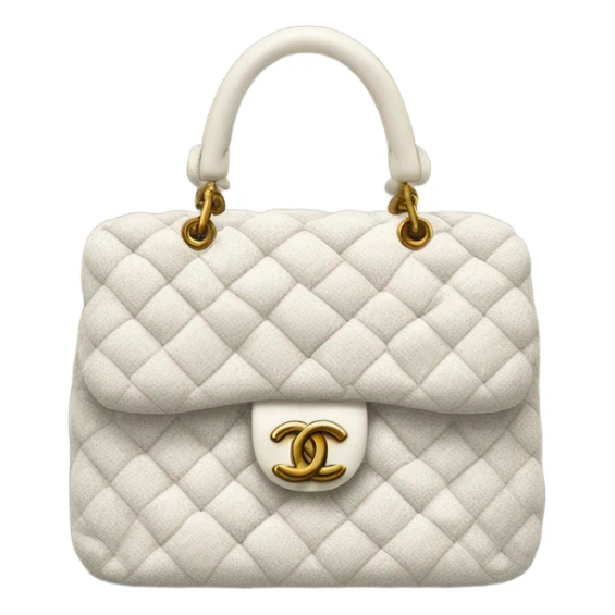 Tweed white chanel bag  sticker
