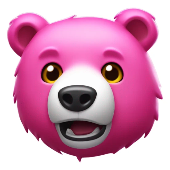 Fortnite pink bear with white scar above left eye sticker