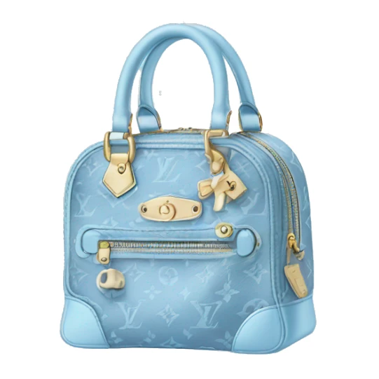 Baby blue Louis Vuitton bag sticker