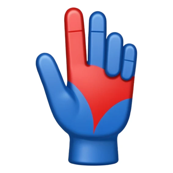 foam finger american football blue (#00A3E0) and red (#F9423A) sticker