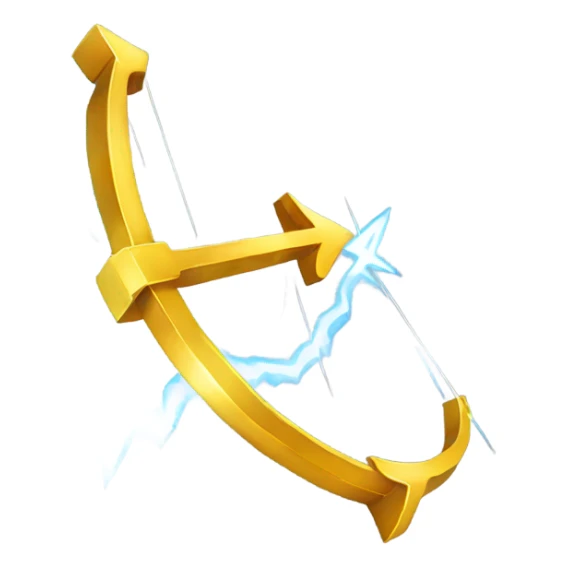 bow made out of lightening bolt hitting a target  sticker