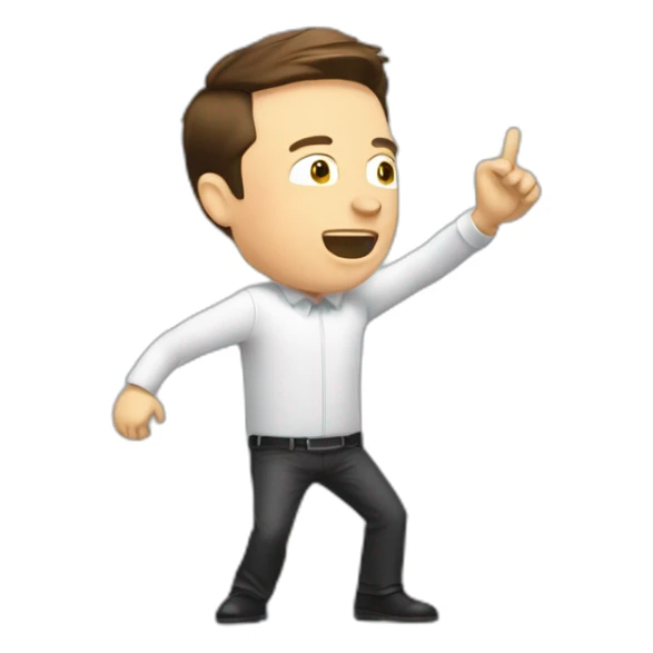 Elon musk qui fait un dab sticker
