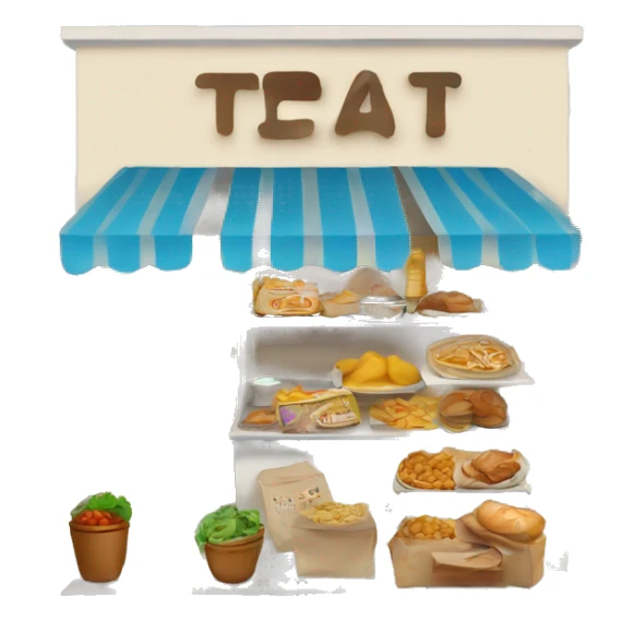 Greek street food shop sticker