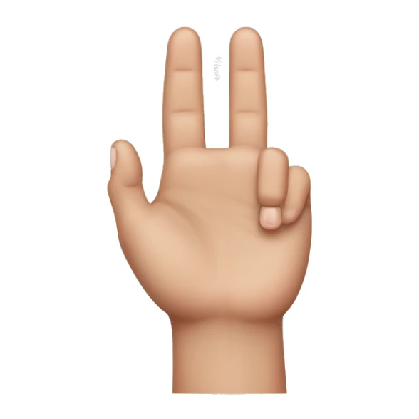 the thumb is between the index finger and the ring finger  sticker