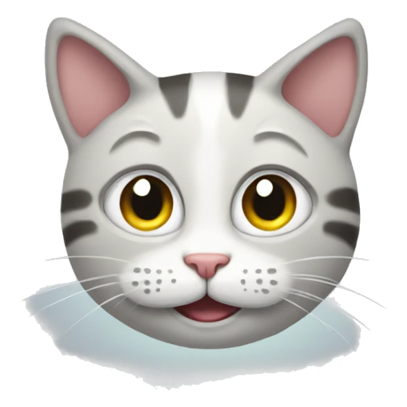 A happy cat with half-open eyes  sticker
