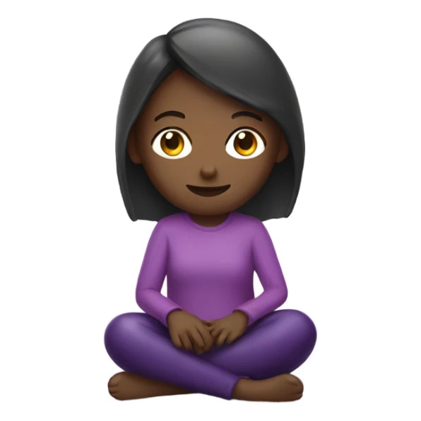 Girl sitting on eggplant  sticker