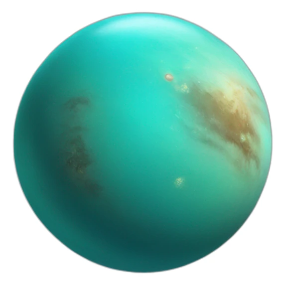 Cyan planet sticker