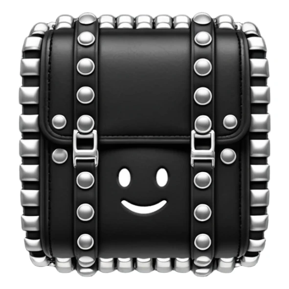 Fais un emoji avec 2 ceinture mal superposés dans le style un peu gothique sticker