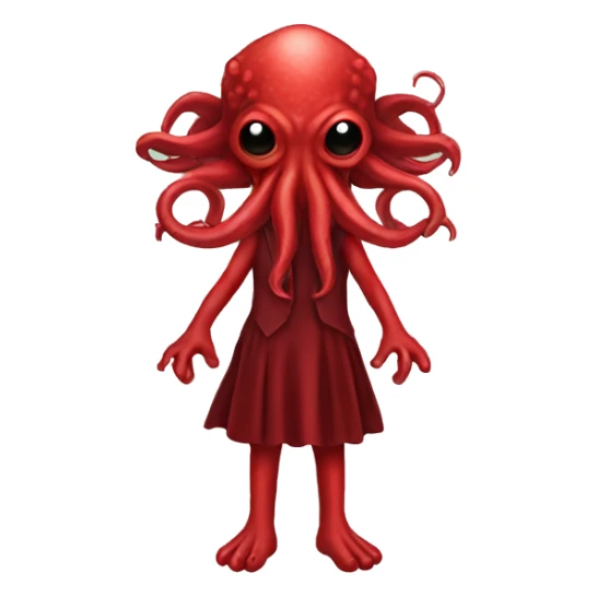 Cthulhu with dress red sticker