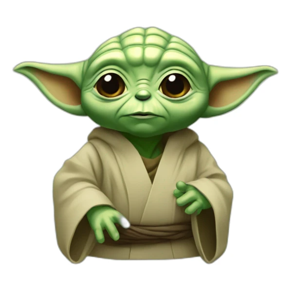 Yoda qui tien un gos sticker