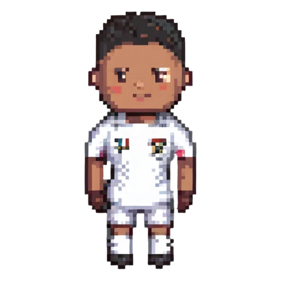 Ronaldo in the style of pixel art, side view sticker
