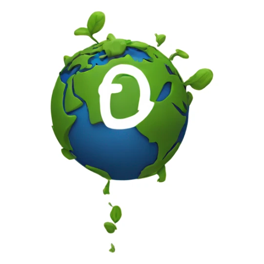 At symbol in the earth sticker