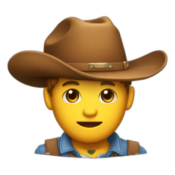 Un nugget avec un chapeau de cow boy sticker