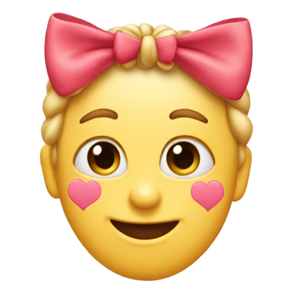 A heart face emoji with bows sticker