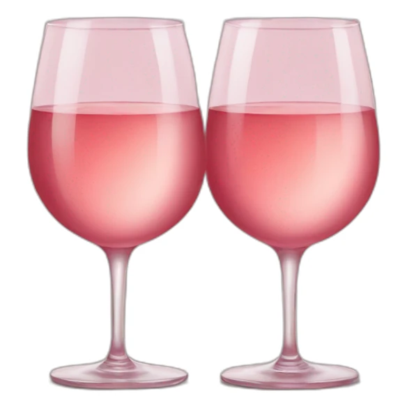 Two glasses of rose wine are clinking sticker