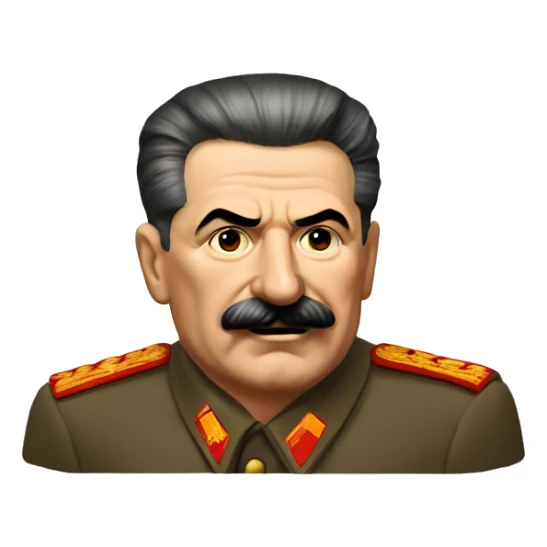 stalin with the symbols of communism sticker
