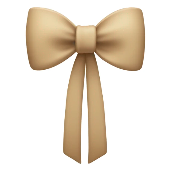 Beige bow sticker