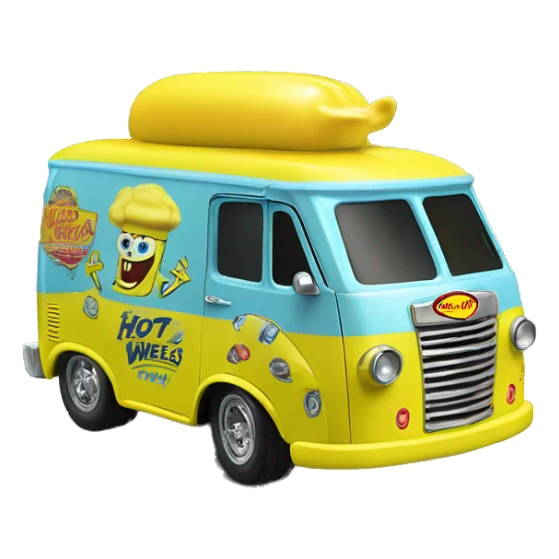 Hot wheels Premium SpongeBob 1950 Chevy step van  sticker