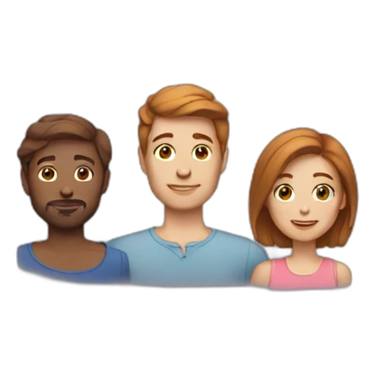 couple with chestnut hair sticker