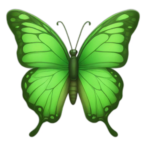 green butterfly sticker