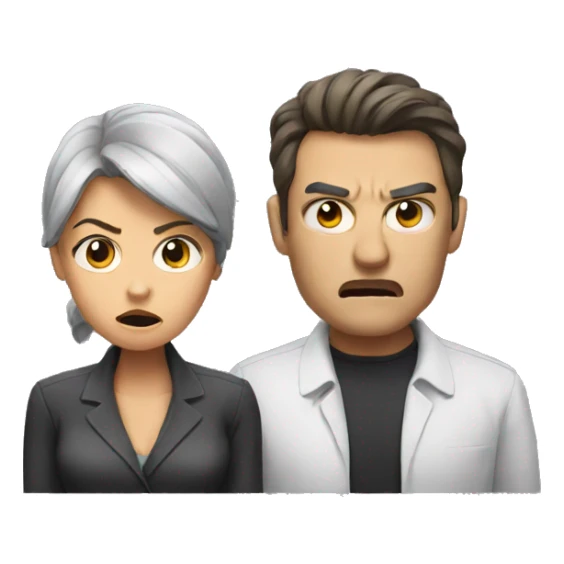 angry person with woman sticker