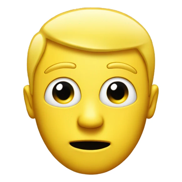 generic yellow man emoji with mind blown by a tiny computer inside of his head sticker