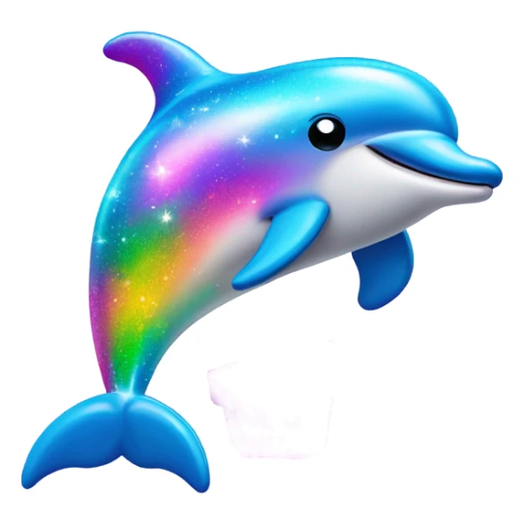 Cute Lisa frank sparkle dolphin  sticker