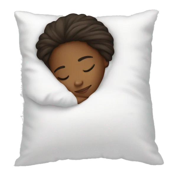 Girl sleeping on white pillow sticker