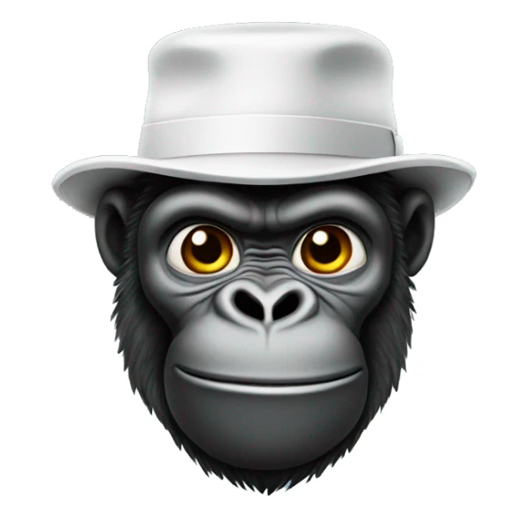 gorilla tennis player with top hat sticker