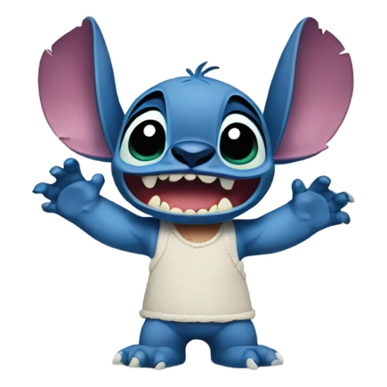 Stitch from lilo and stitch teaching a media film class sticker