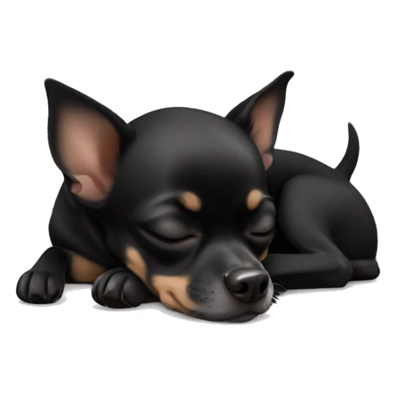  Sleeping black chihuahua  sticker