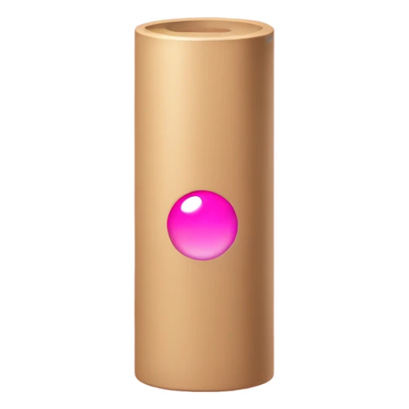 tan cylinder with a pink round half sphere on top  sticker