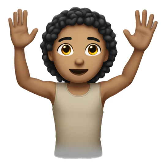 Lightskin waving arm sticker