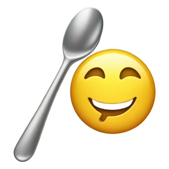 Smile emoji with a spoon filled with sugar an a lighter sticker