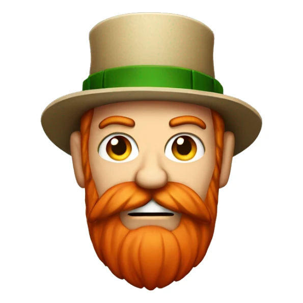 red irish angry man with beard and hat sticker