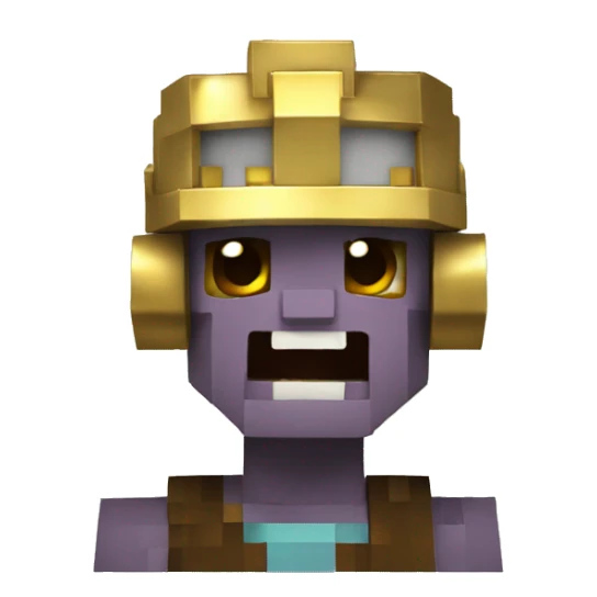  A minecraft zombie with brown hair, and a gold headset on his head sticker