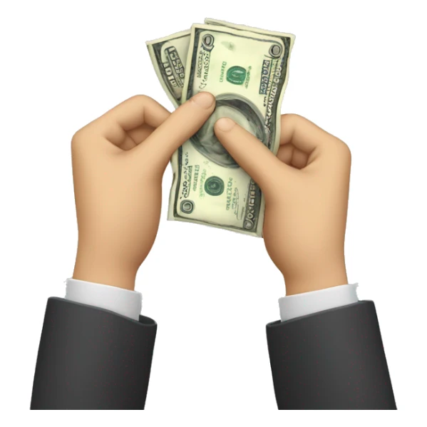 giving money from hand to hand sticker