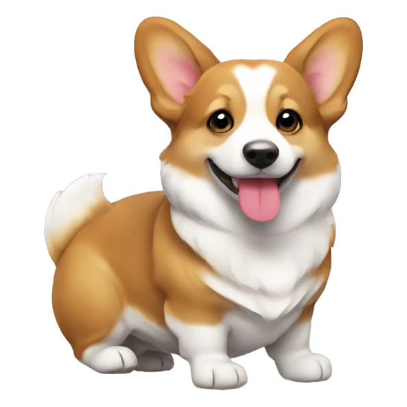 Welsh Corgi Pembroke with Heart sticker