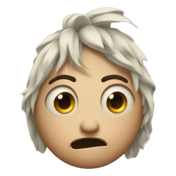 Emoji face with a song stuck in head sticker