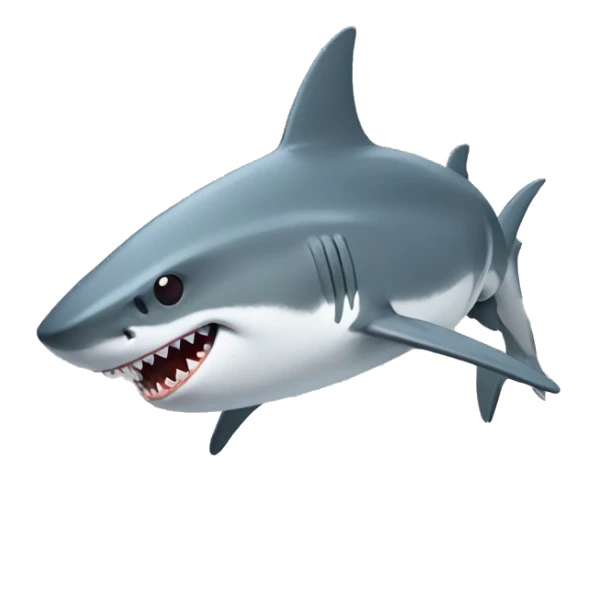 shark eating french fries sticker