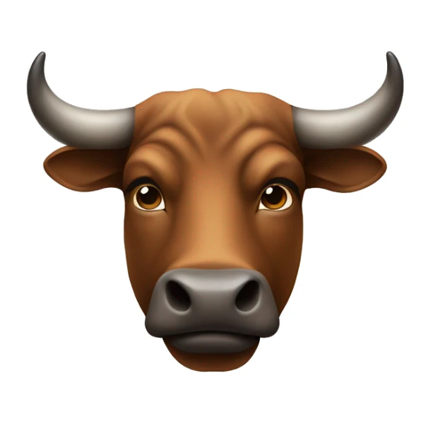 front facing bull head sticker