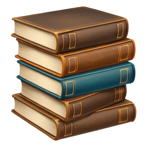 pile of stacked books sticker