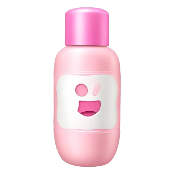 Bottle of face cream pink  sticker