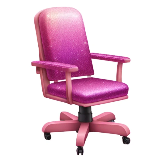 Pink ombre electric-chair with glitter and zaps sticker